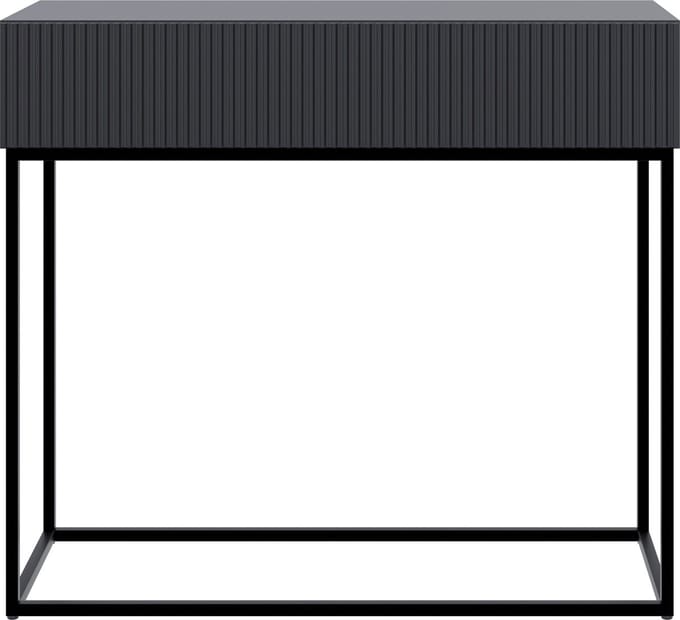 Selsey - VELDIO - Console met lade en zwarte poten - 90 cm - zwart