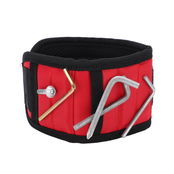 Magnetische Polsband 5 Magneten 1680D Polyester Universeel Reparatiegereedschap voor het Vasthouden van Schroeven Spijkers black