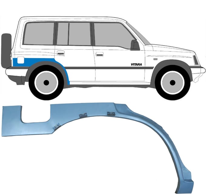 Reparatiepaneel achterspatbord voor Suzuki Vitara 1996-2003 / Rechts