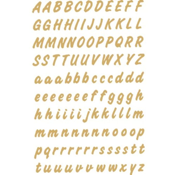 Etiket HERMA 4152 8mm letters A-Z goud op transparant 238 stuks