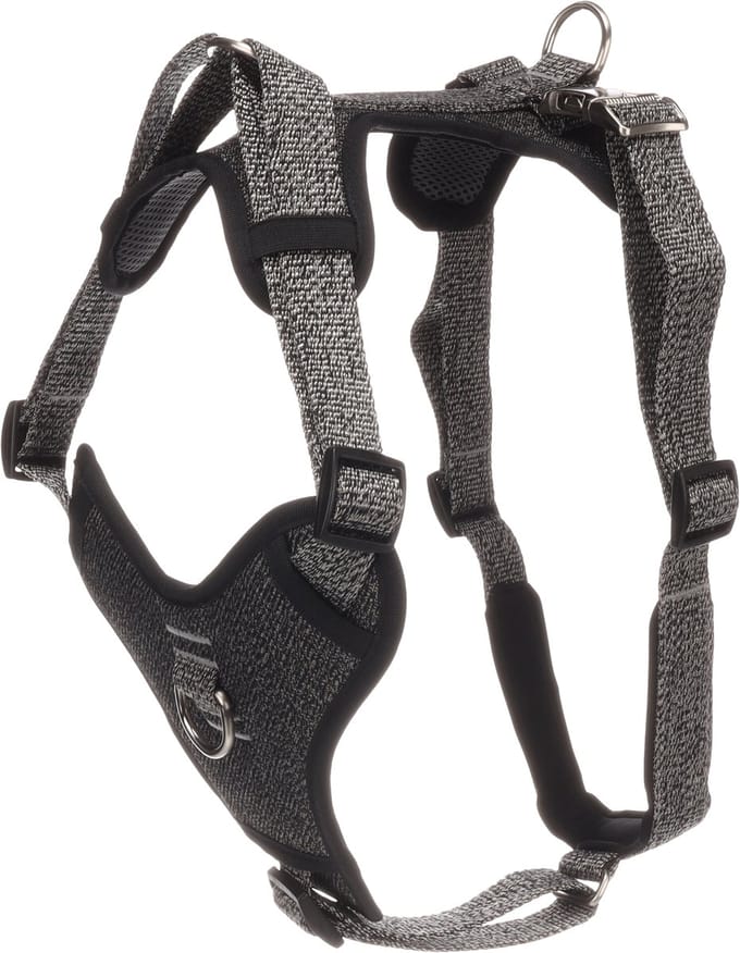 Flamingo - Hond Harnas Mago Donkergrijs XL 53-86cm 65-105cm 25mm