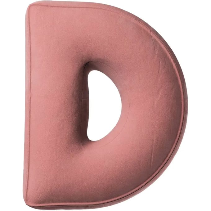 Kussen letter d Yellow Tipi Posh Velvet