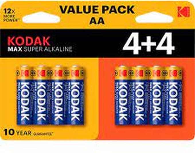 Kodak Max Super Alkaline AA-batterijen 8 stuks