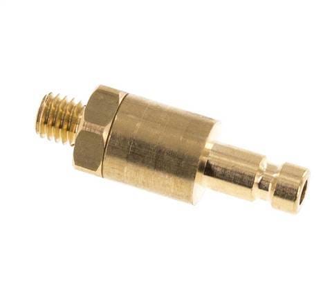 Messing DN 2.7 (Micro) Luchtkoppeling Insteeknippel M5 Buitendraad Double Shut-Off - CLP2-M-B-SV-P-5