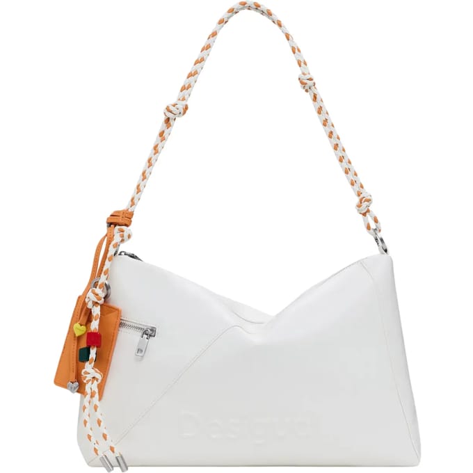 Desigual schoudertas Half Logo Leiria 2.0 Shoulder Bag Beige Crude crème