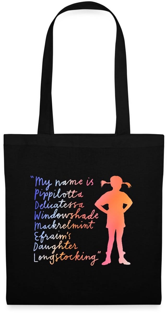 Pippi Langkous My Name Is … Bunt Tas Van Stof Schoudertas
