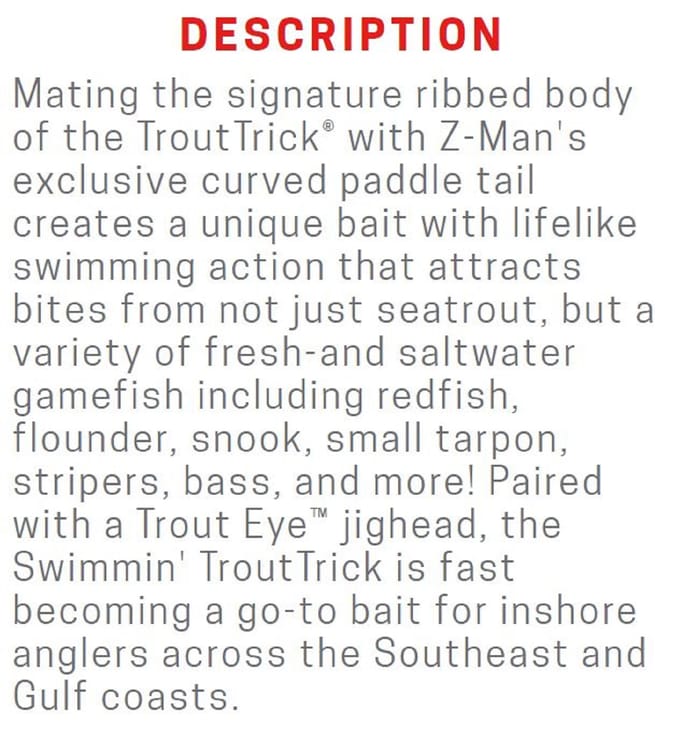 Leurre souple Zman Trout Trick 5 pouces 6/paquet Troutcicle (5247)
