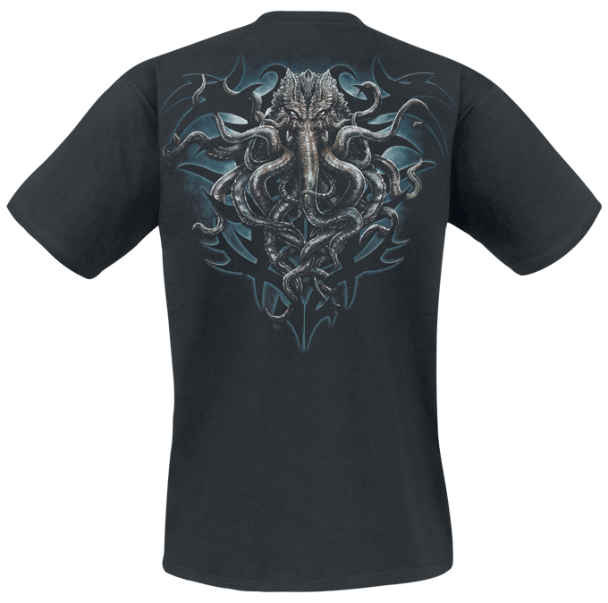 Spiral - Gothic T-shirt - Cthulhu - M - voor Mannen - zwart