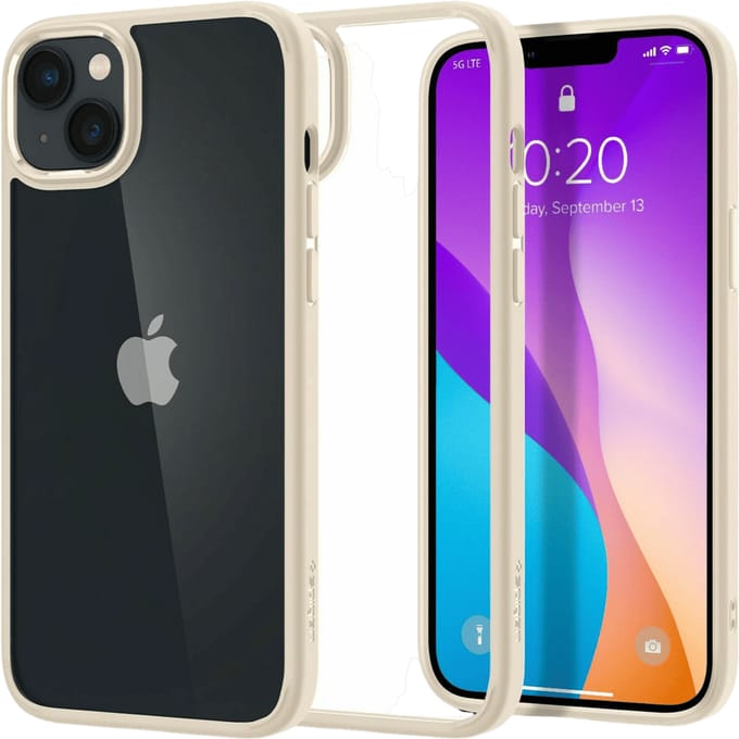 Spigen Ultra Hybrid Apple iPhone 14 Plus Hoesje Back Cover Beige
