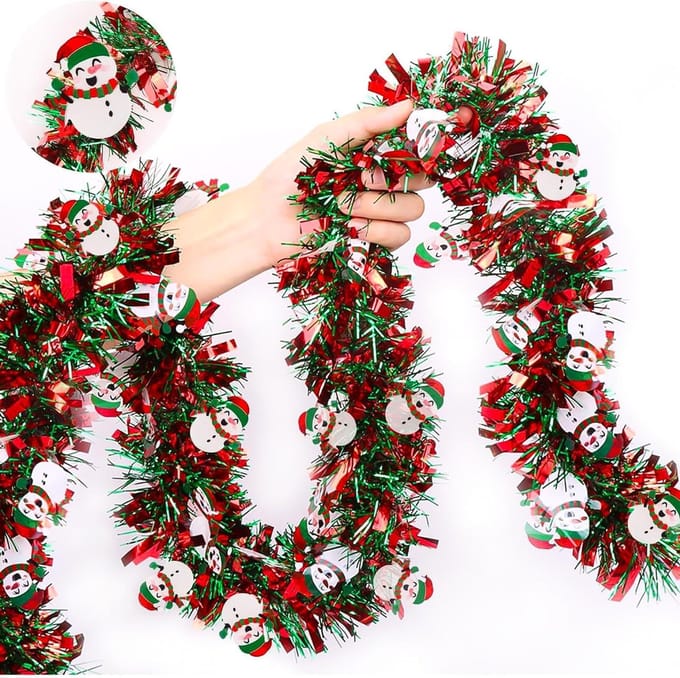 Kunstkerstguirlande voor Decoratie, 2 Meter Lang, Perfect voor Trap, Open Haard en Buitengebruik, Set van 2