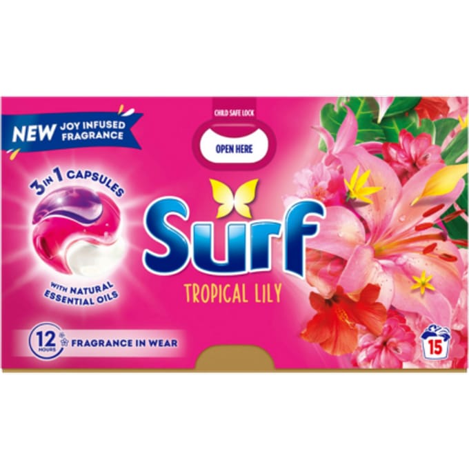 Surf 3-in-1 Tropische Lelie Wasdozen - 15 stuks.