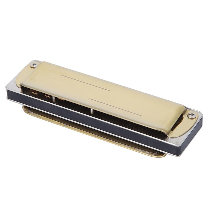 10-Gats Harmonica Blues B Toets Harp Wind Blaasinstrument Beginner Oefenen KS‑10BHGoud beige