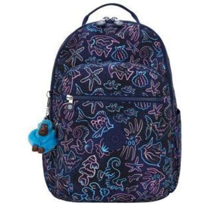 KIPLING Seoul College Extra Disco Fish Boekentassen en rugzakken