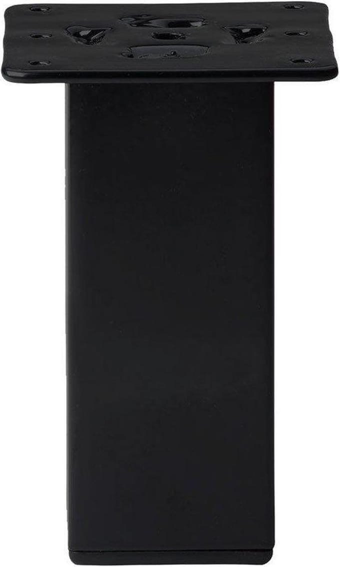 FLE - Stalen meubelpoot zwart vierkant 5 bij 5 cm en hoogte 15 cm