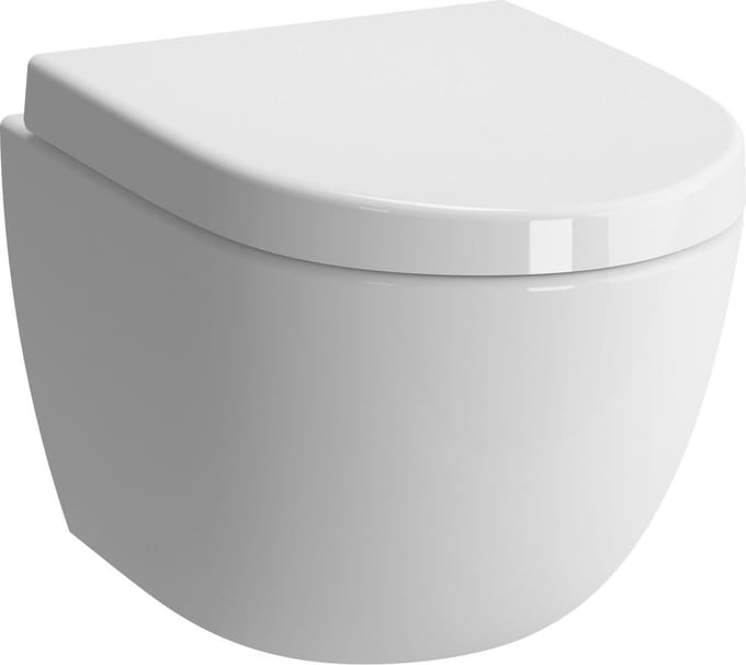 Plieger Zano hangtoilet – compact – Rim-ex – 36 x 49,5 cm – met softclose zitting – glans wit