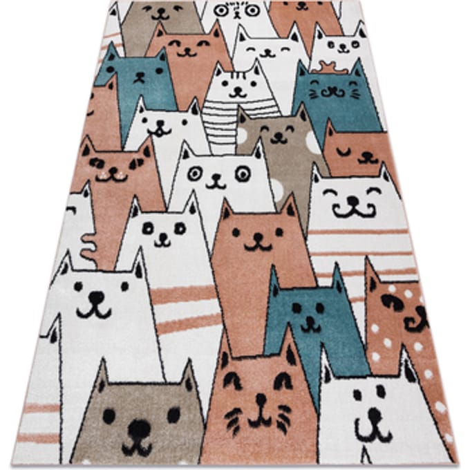 Kleden Rugsx Tapijt FUN Gatti voor kinderen, katten multi 140x190 cm