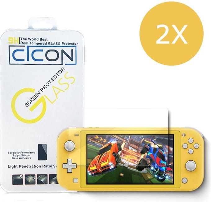Cicon Screenprotector Geschikt Voor Nintendo Switch Lite - Tempered glass - Set Van 2