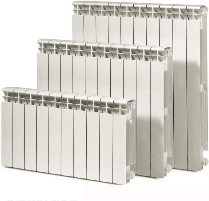 Verwarmingselement - Verwarming radiator - Ruimte verwarmen - Lichtgewicht aluminium - 10 elementen - Wit