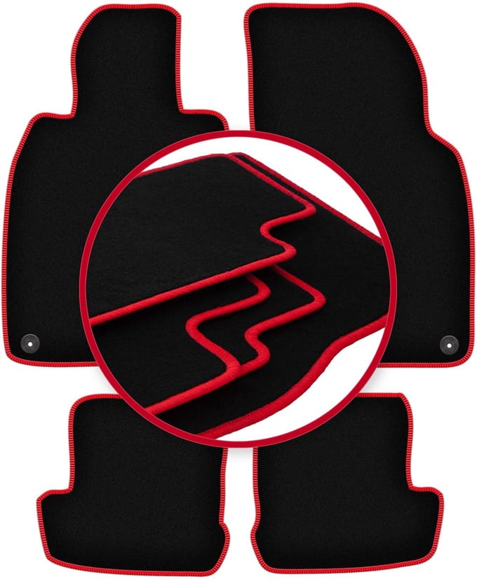 CARLUX-RED automatten voor: Porsche 911 (type 991) coupé, targa, cabrio (2010-2019)