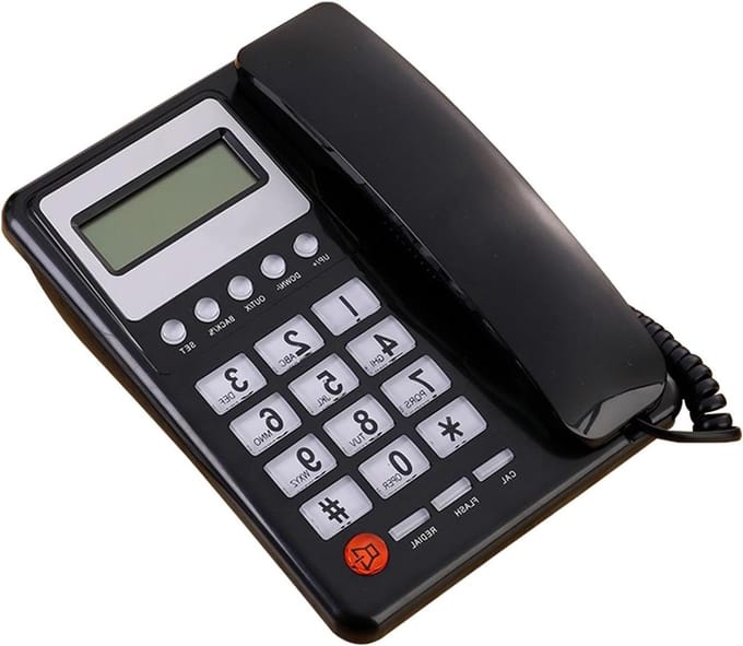 Vaste Telefoon - Thuis Telefoon - Duidelijk Bellen - Grote Knoppen - LCD Scherm - Zwart