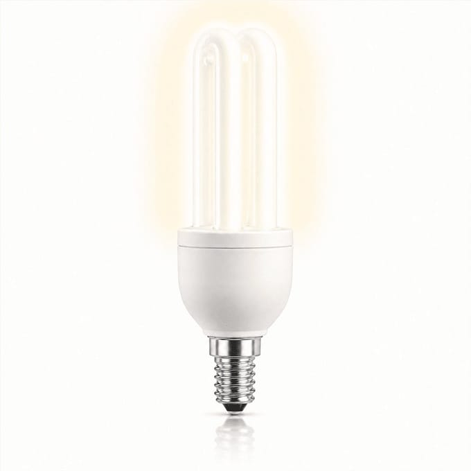 1x Stick Spaarlamp E14 - 11W - Warm Wit Licht (2500K) - 640 lm - 10 jaar - Niet Dimbaar