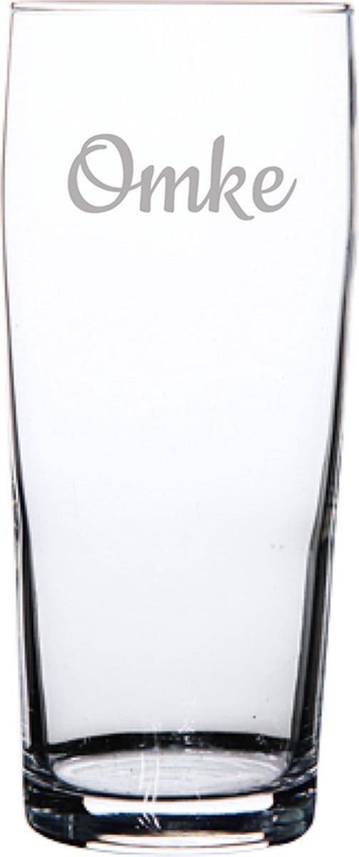 Gegraveerde bierfluitje 19cl Omke