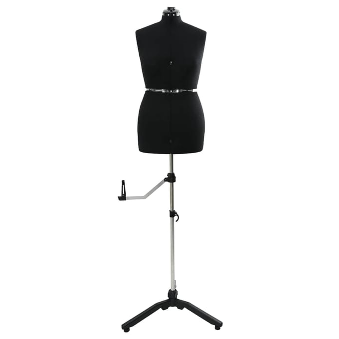 Mannequin de couture réglable pour femme Velours Noir