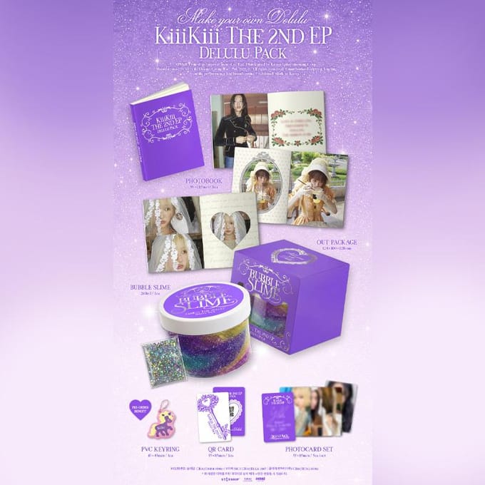 KiiiKiii – De 2e EP [Delulu Pack] Bubble. Versie (Beperkte editie) 1PCS purple