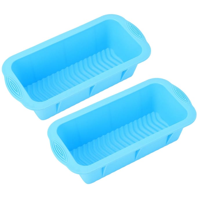 2PCS Grands Moules à Blocs de Glace Réutilisables en Silicone Bac à Glace Congélateur Récipient à Glace pour Bain de Glace blue