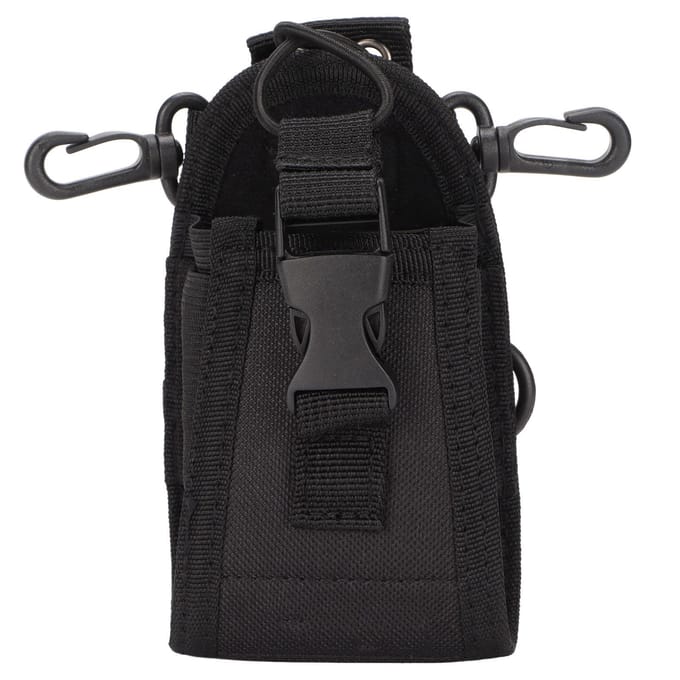 Walkie Talkie Houder Nylon Beschermend Multifunctioneel 2-weg Radio Tasje voor Baofeng UV‑5R black