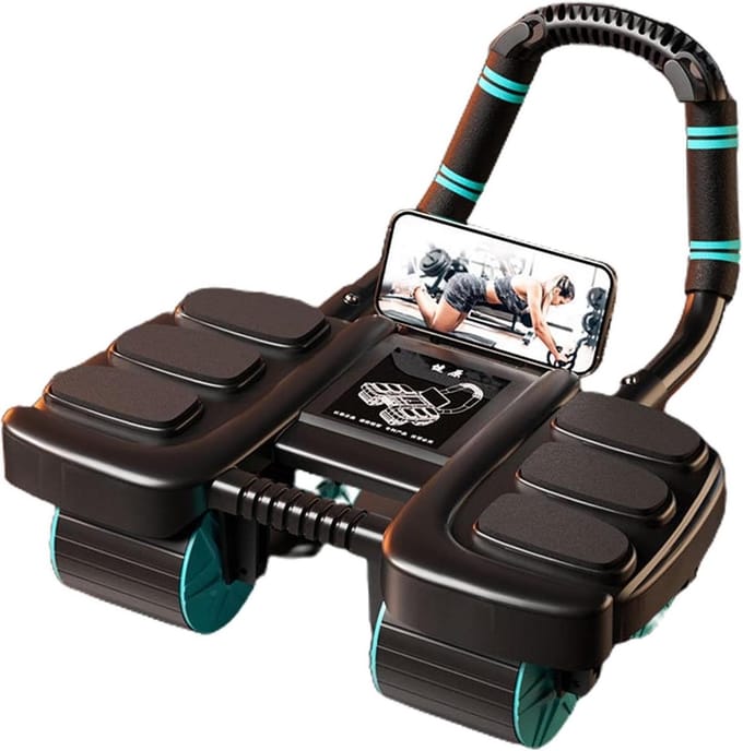 Buikspierroller - Core Trainer - Krachtopbouw - Automatische Terugslag - 42 cm - Zwart