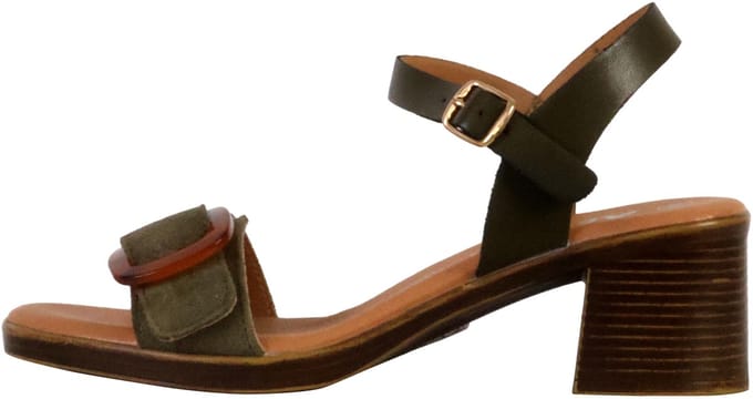 Aleno leren sandalen met hak