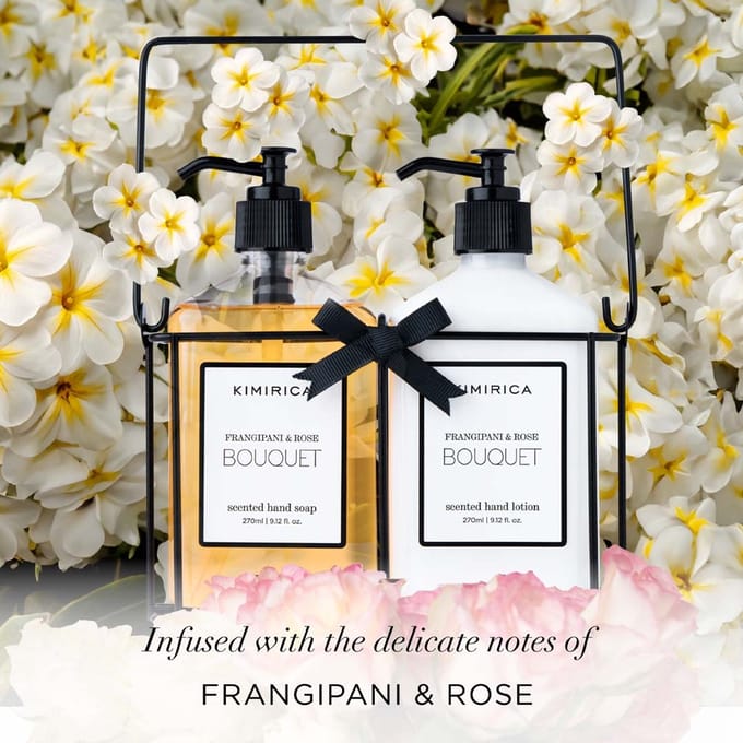 KIMIRICA BOUQUET HANDWASH & HANDLOTION BOTTLE 270ml CADDY