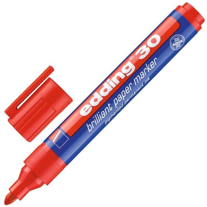 Decoratie Brilliant papiermarker Edding 30-02 rood