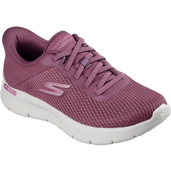 Skechers Go Walk Flex Textiel Dames Bordeaux Rode Sneakers