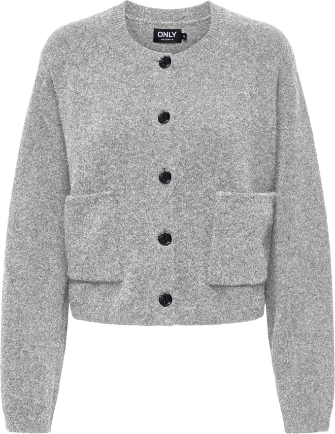 Only Onlpiemonte l/s cardigan knt noos light grey melan
