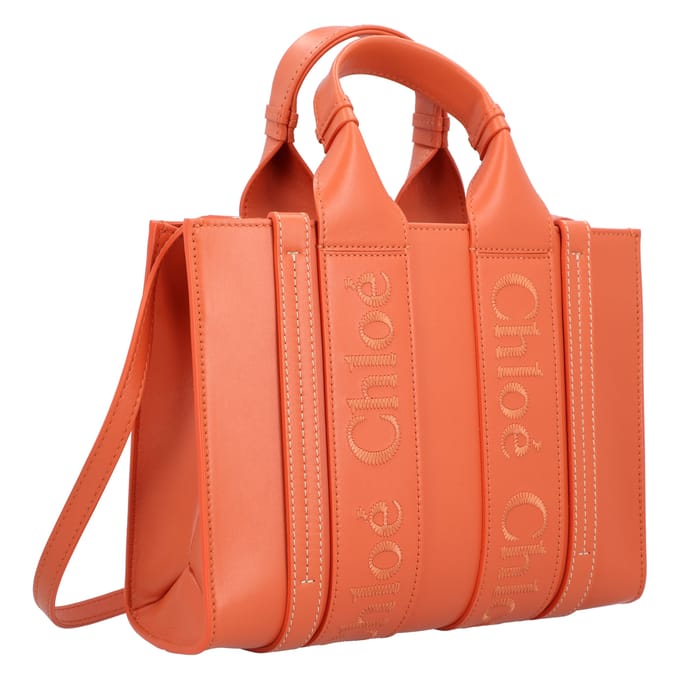 Chloé Kleine Woody Tote Bag Oranje