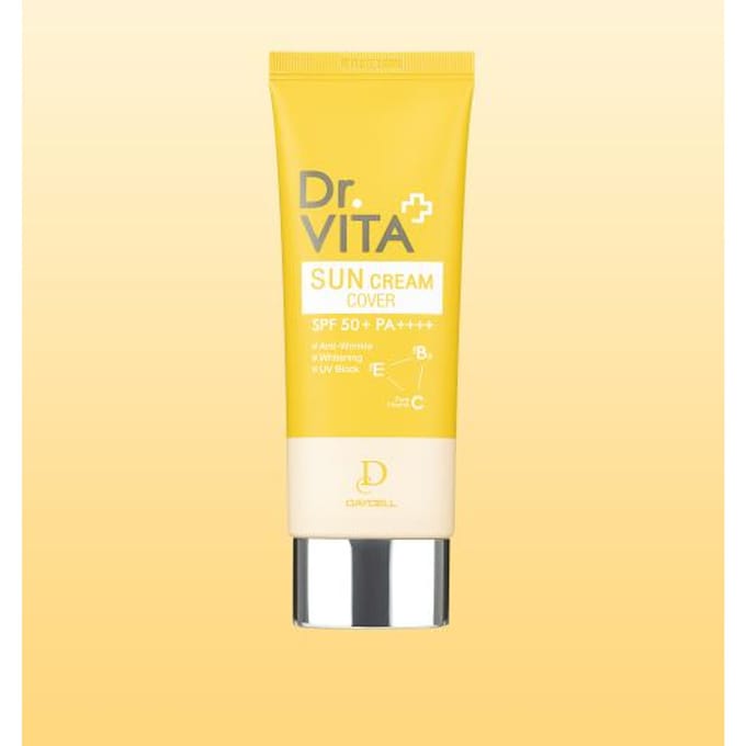 Drvita [3 Proefmonsters Gratis] Drievoudig Functionele Vitamine Zonnescrème Cover 60g Spf 50+ Pa++++ FREE yellow
