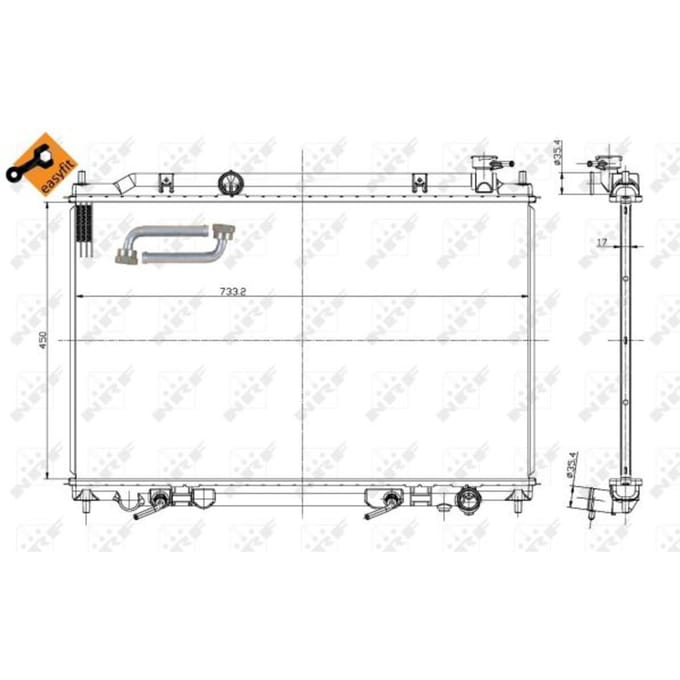 Radiator, motorkoeling NRF 56089