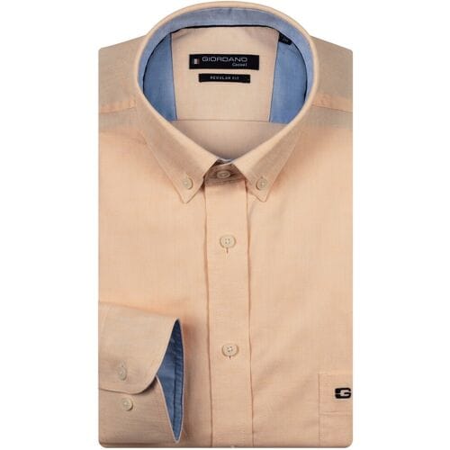 Giordano Overhemd Ivy Uni Color Button Down Oranje / male