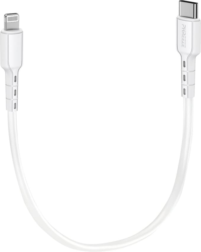 Snellader kabel geschikt voor iPhone 14, 13, 12, 11, x, pro, max, plus - Kabeltje usb C - Kort 30cm - Phreeze