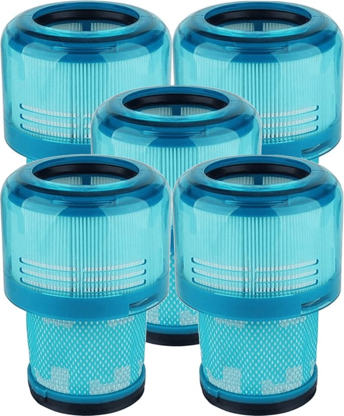 5x HEPA Filter compatibel met Dyson V15 Detect Complete Extra Stofzuiger Vervanging