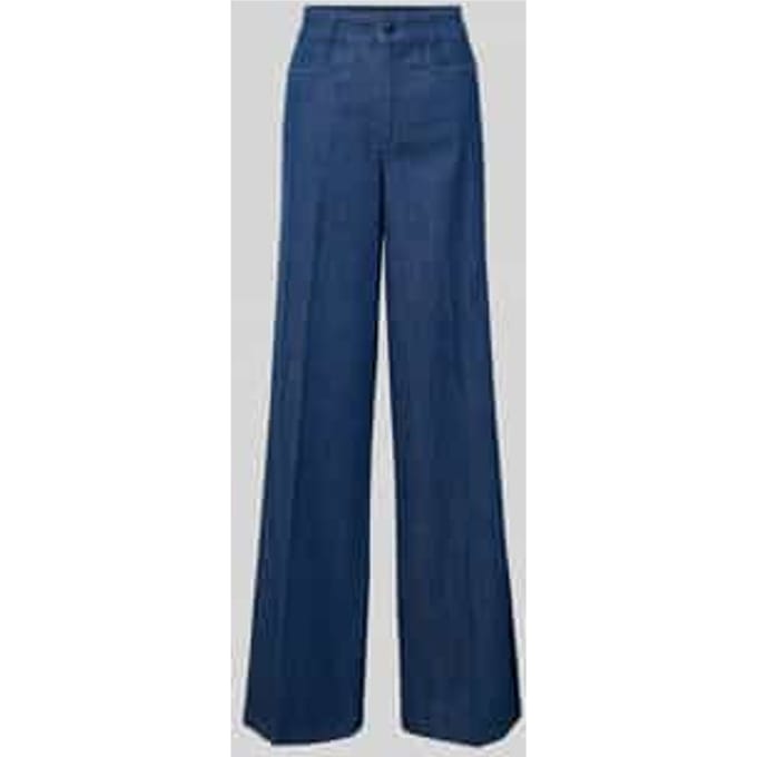 Wide leg jeans met persplooien