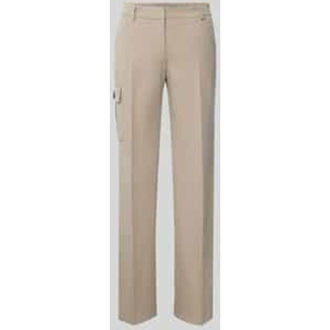 Straight leg stoffen broek met cargozak