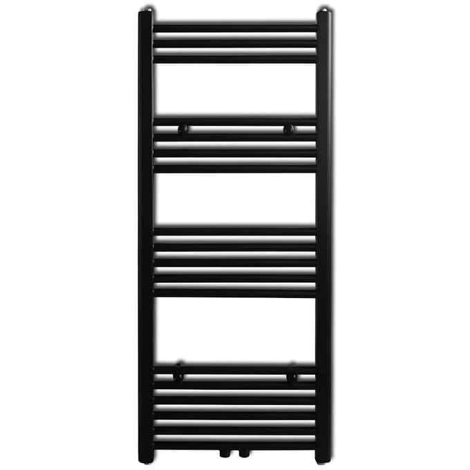 Radiateur Serviette Eau Chaude Droit Noir 500 x 1160 mm