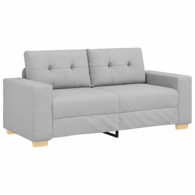 vidaXL - Loveseat - Bank - Wolkengrijs - 180x77x82 - cm - Stof
