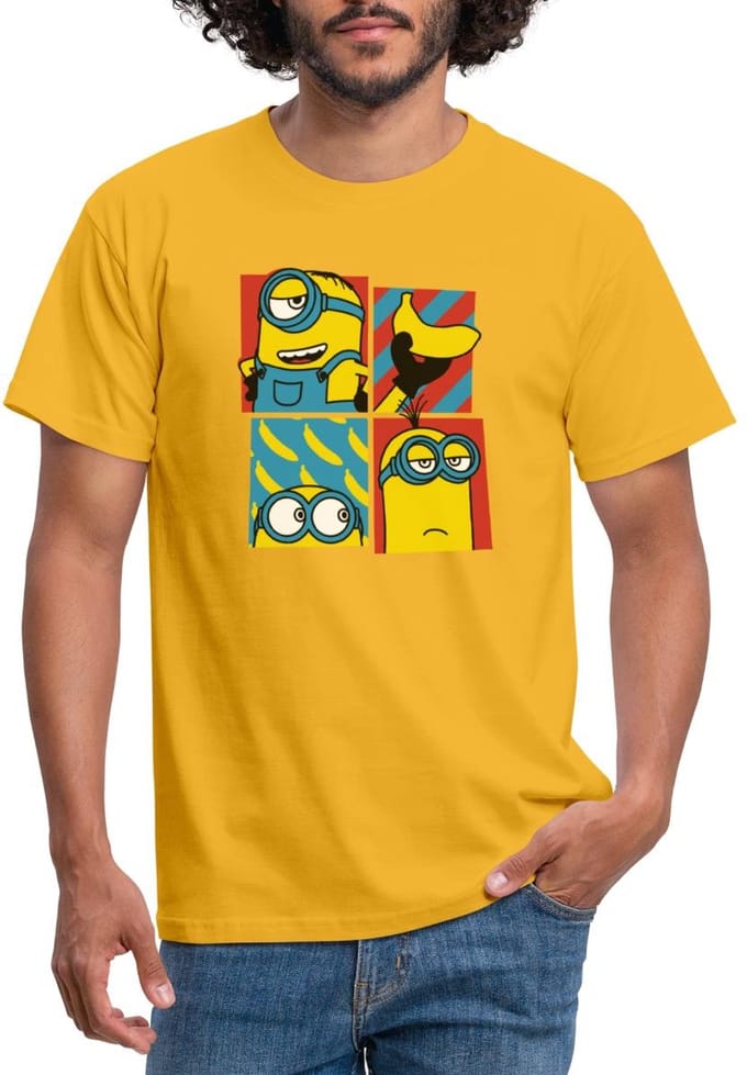 Minion Stuart Bob Kevin Humor T-Shirt Heren