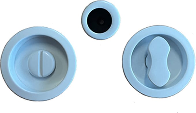 Schuifdeur toiletrozet Colombo Design - Rond - Kleur Wit - Diameter 57 mm