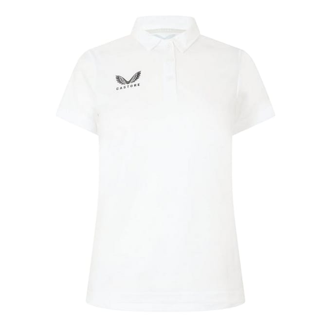 Castore Dames/Dames Logo Travel Poloshirt (Briljant wit)