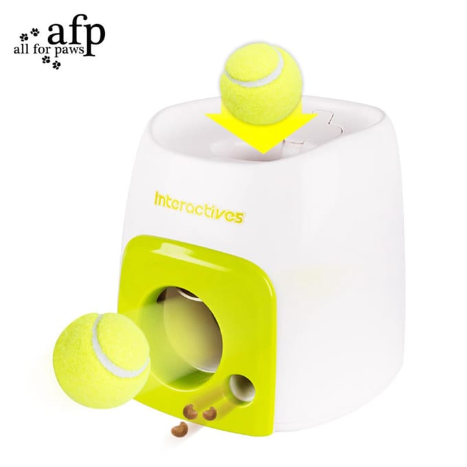 Hondenbal Rollende Machine Interactieve Tennisbal Rollende Machine voor Binnen Buiten yellow